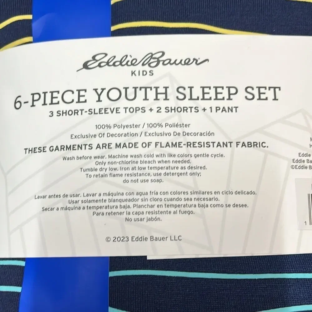 Eddie Bauer Comfy 6-piece Cozy Pajama Set Girls Size L (14-16)